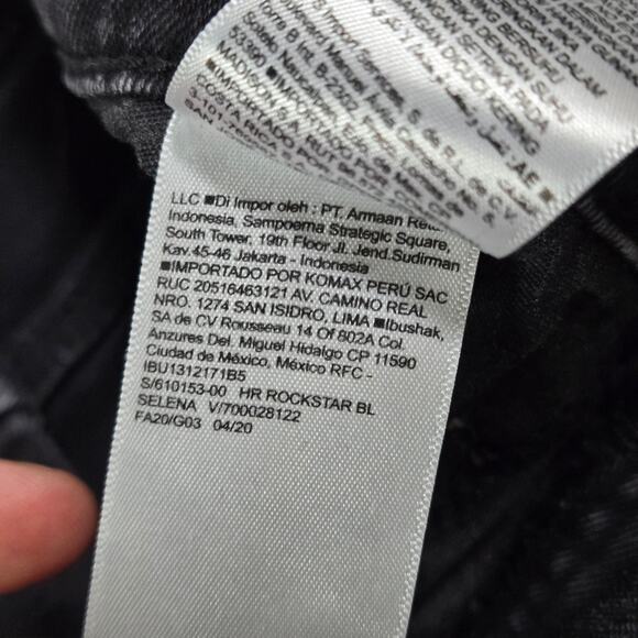 Old Navy Women Sz 2 Rockstar Black Super Skinny Jeans Emo Teen Goth Skater EUC - Picture 6 of 6